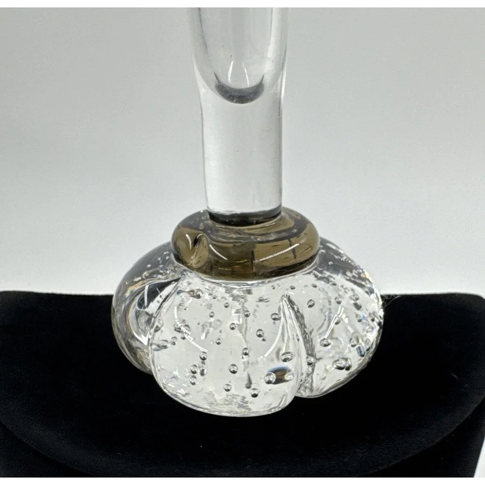 Bud Vase Mid Century‎ Clear Art Glass 8.25